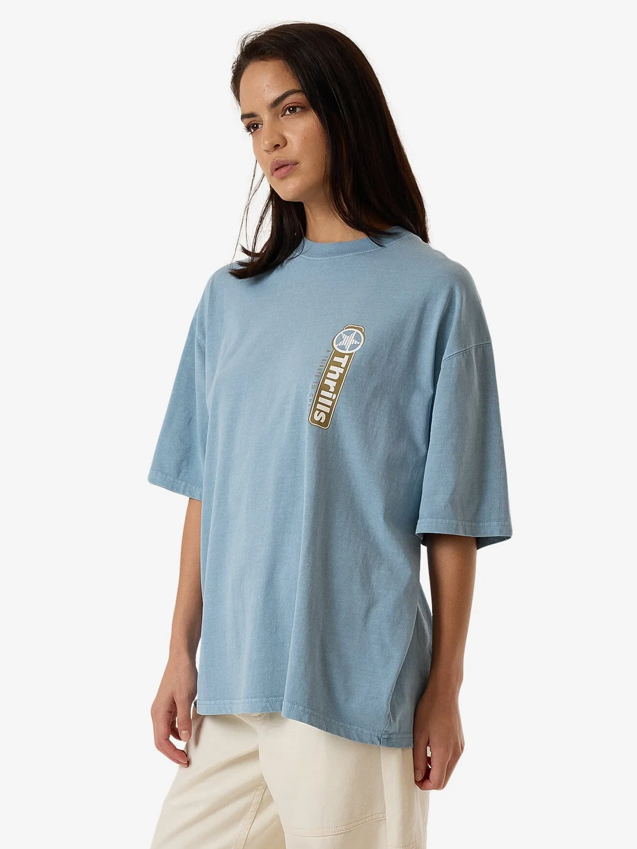 Gazed Oversized Tee - Stone Blue
