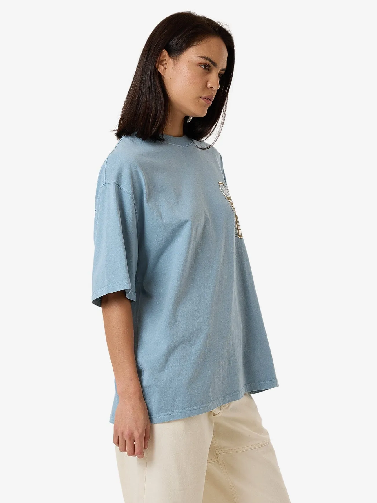 Gazed Oversized Tee - Stone Blue