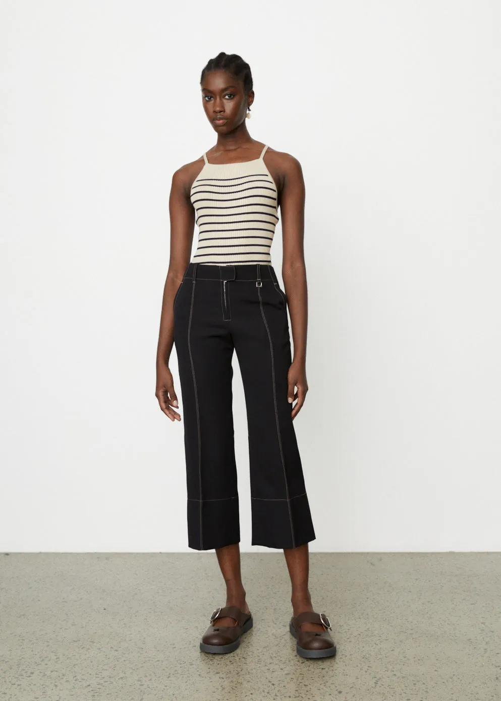 Halter Neck Sleeveless Knit Top