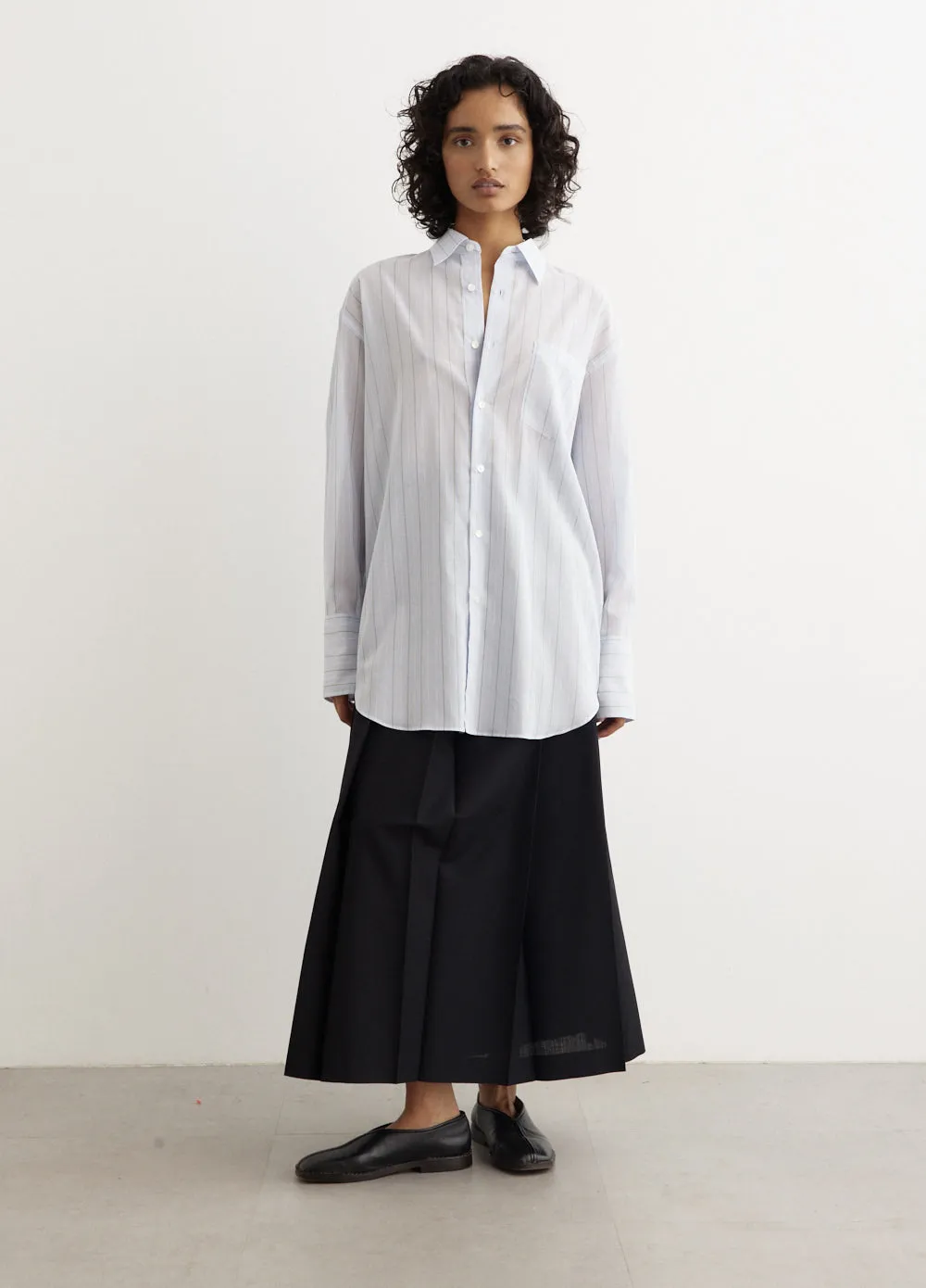 Hard Twist Finx Organdy Stripe Shirt