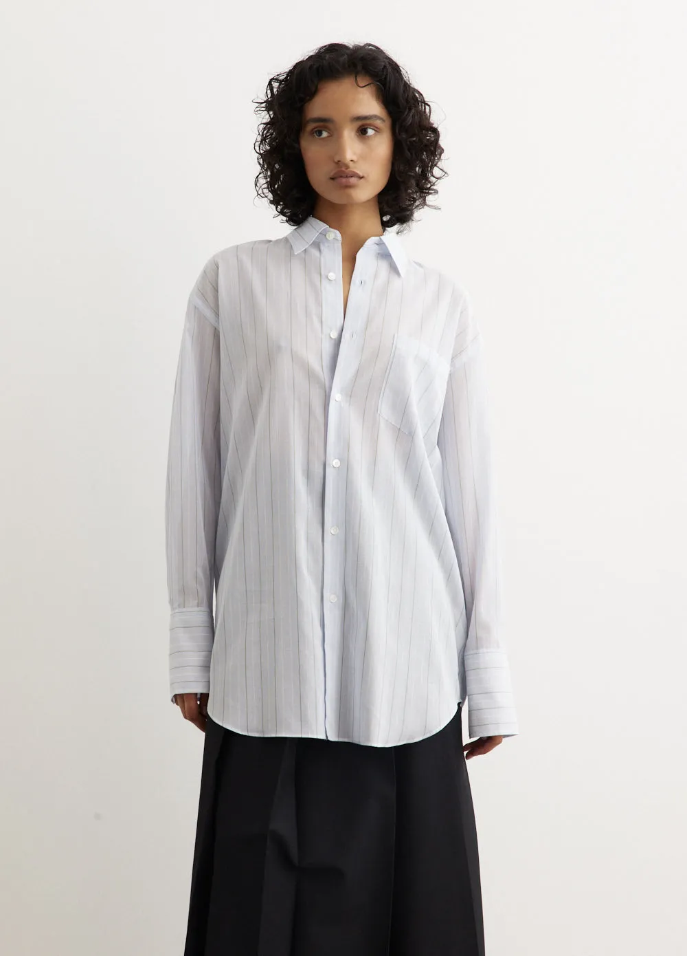 Hard Twist Finx Organdy Stripe Shirt