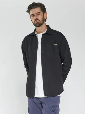 Hard Yakka x Thrills Long Sleeve Work Shirt - Black