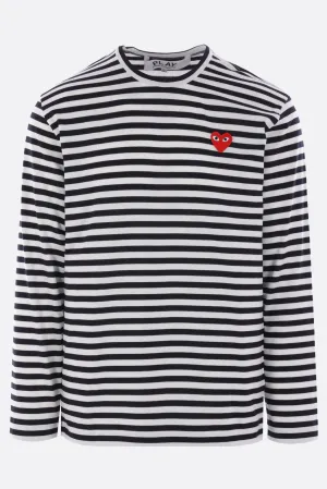 Heart patch cotton long-sleeve t-shirt