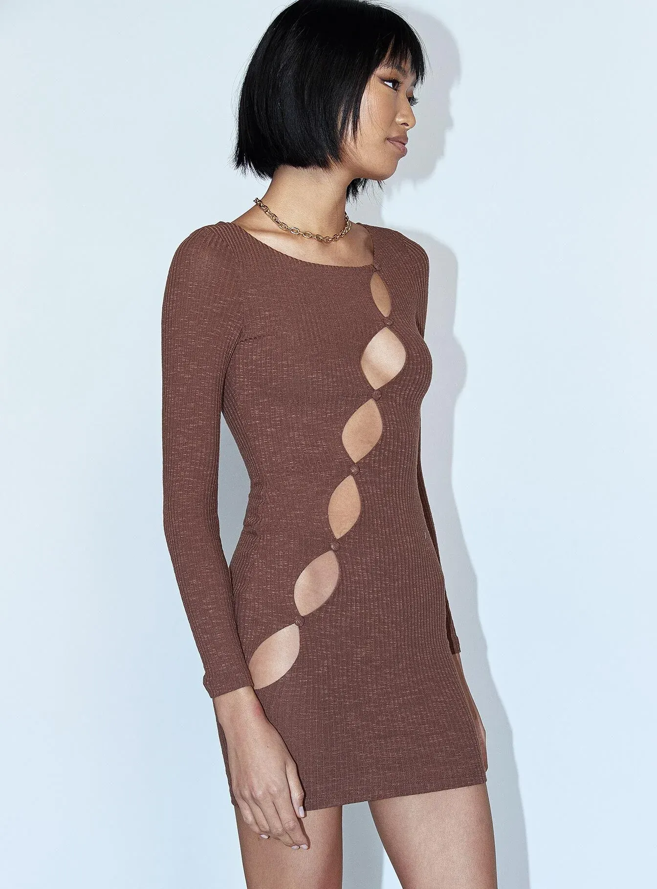 Jonty Mini Dress Chocolate