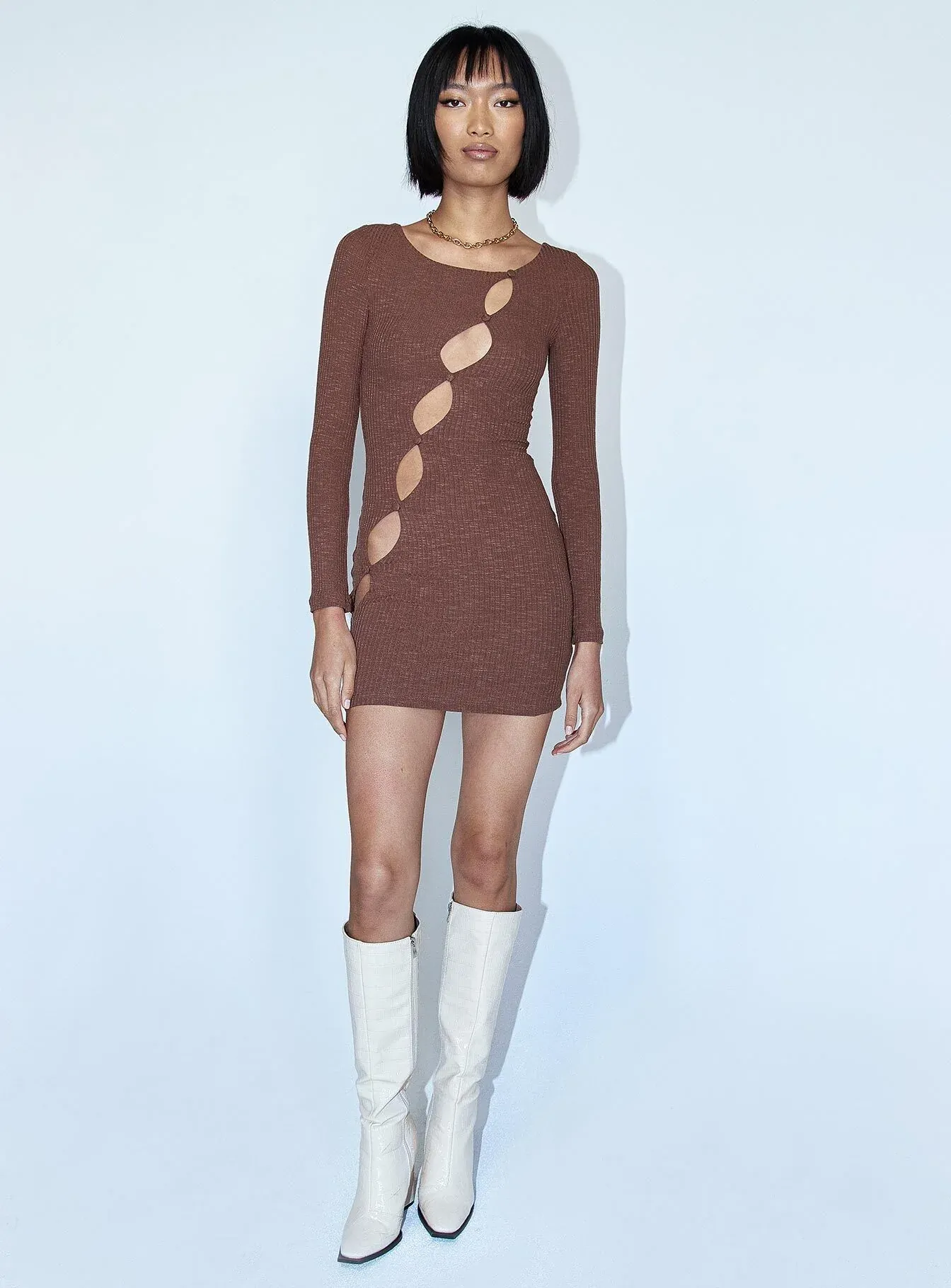 Jonty Mini Dress Chocolate