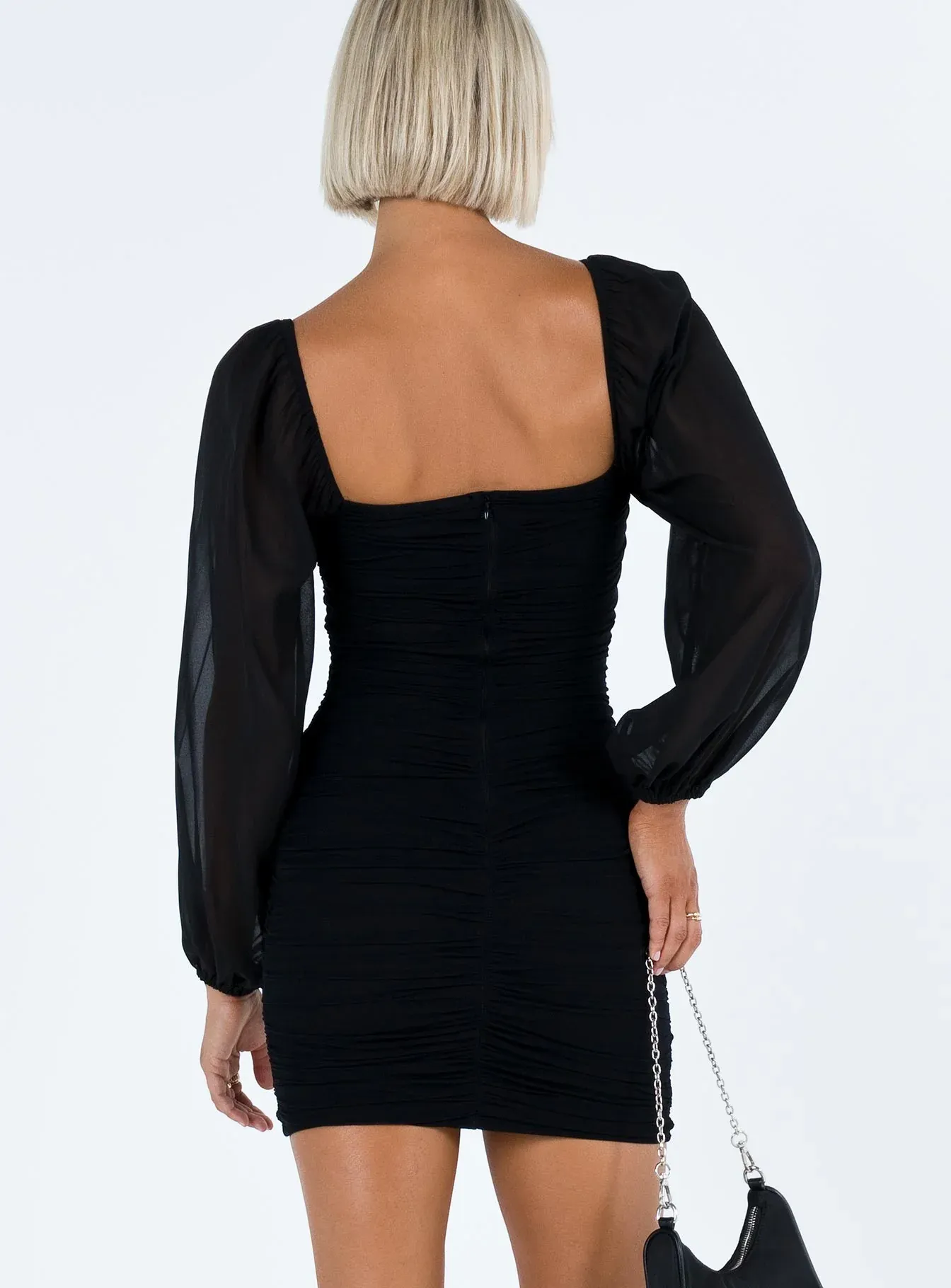 Joslyn Long Sleeve Mini Dress Black