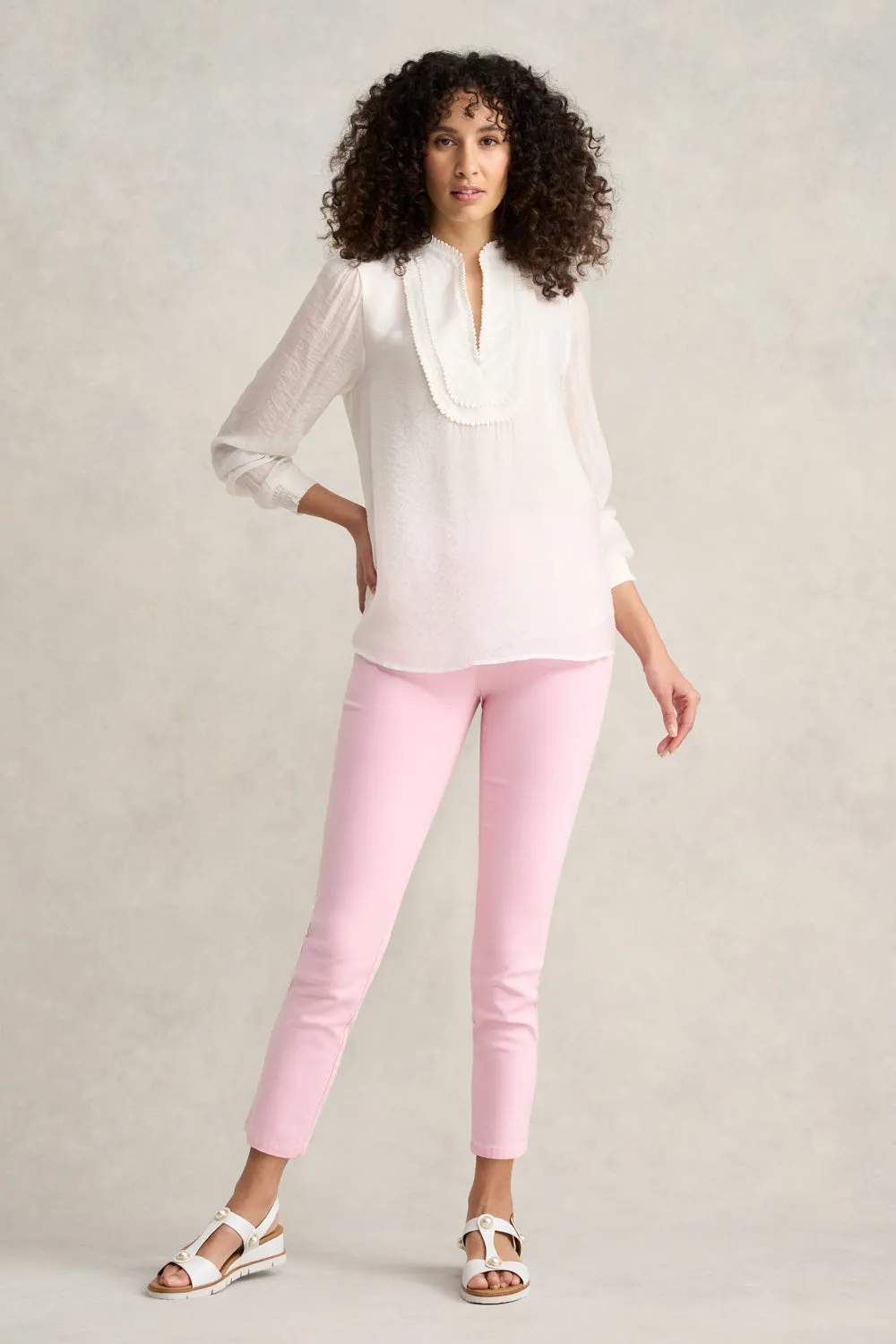 Loop Detail Blouse - Cream