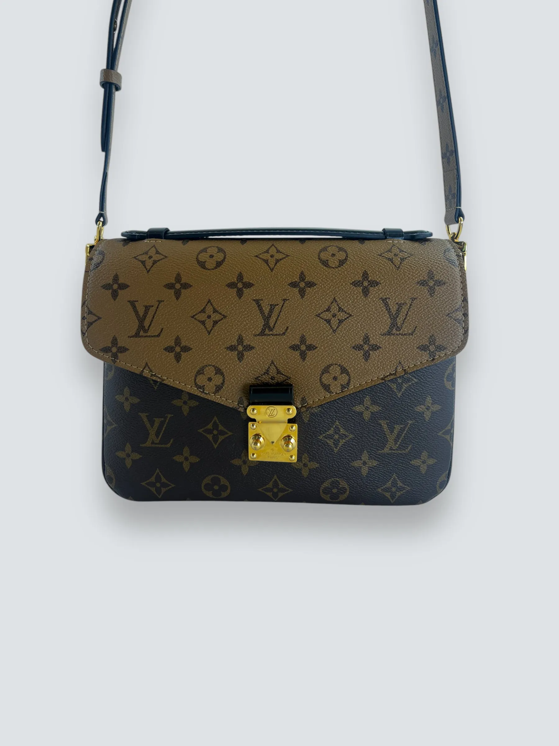 Louis Vuitton Monogram & Reverse Monogram Canvas Pochette Metis