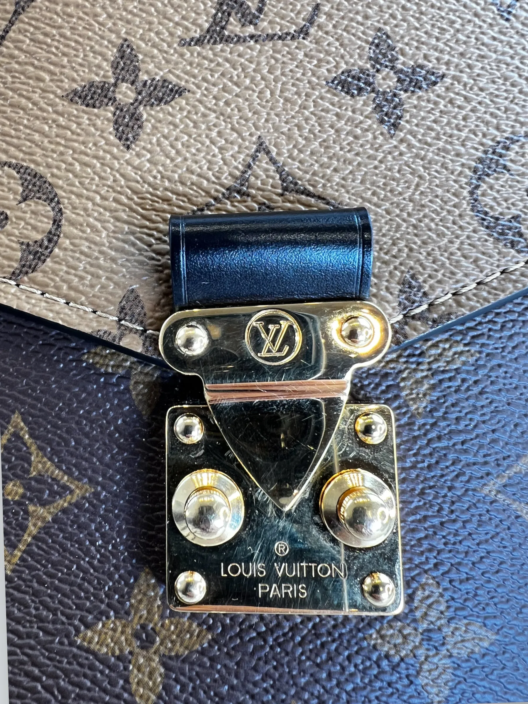 Louis Vuitton Monogram & Reverse Monogram Canvas Pochette Metis