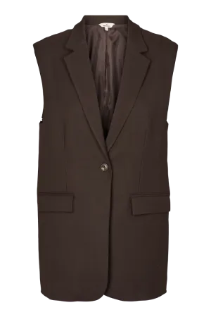 Marjorie Long Vest - Chocolate torte
