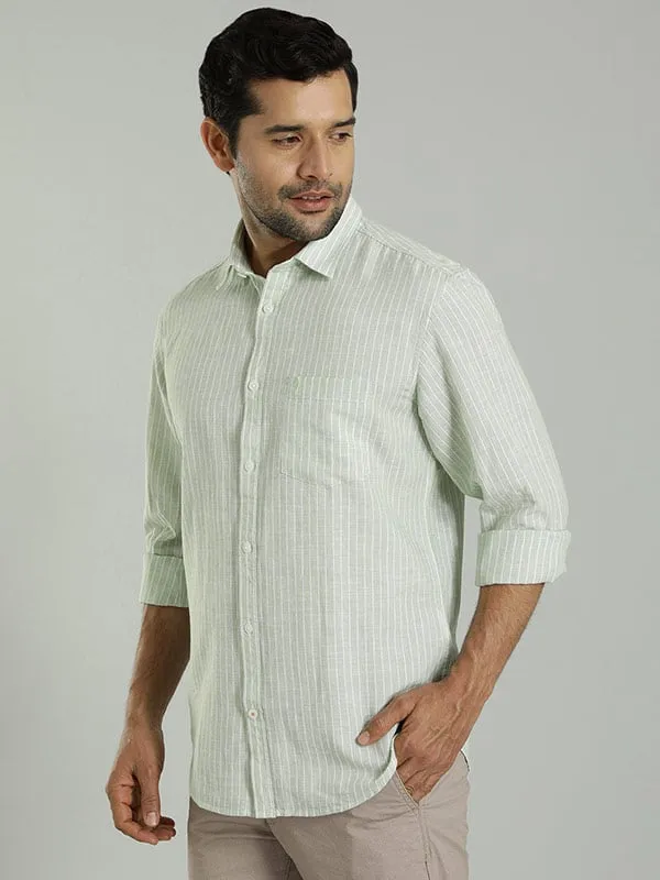 Men Striped Full Sleeve Cotton Blend Shirt