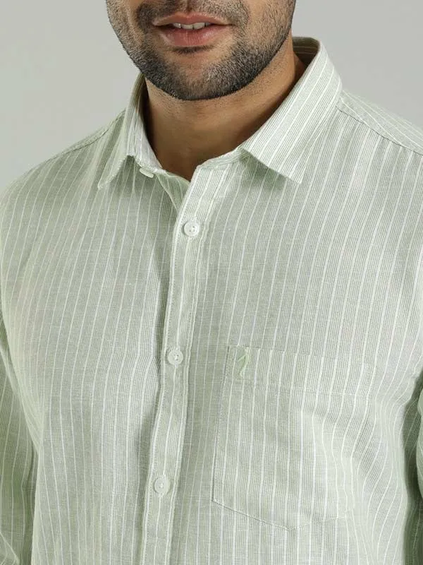 Men Striped Full Sleeve Cotton Blend Shirt