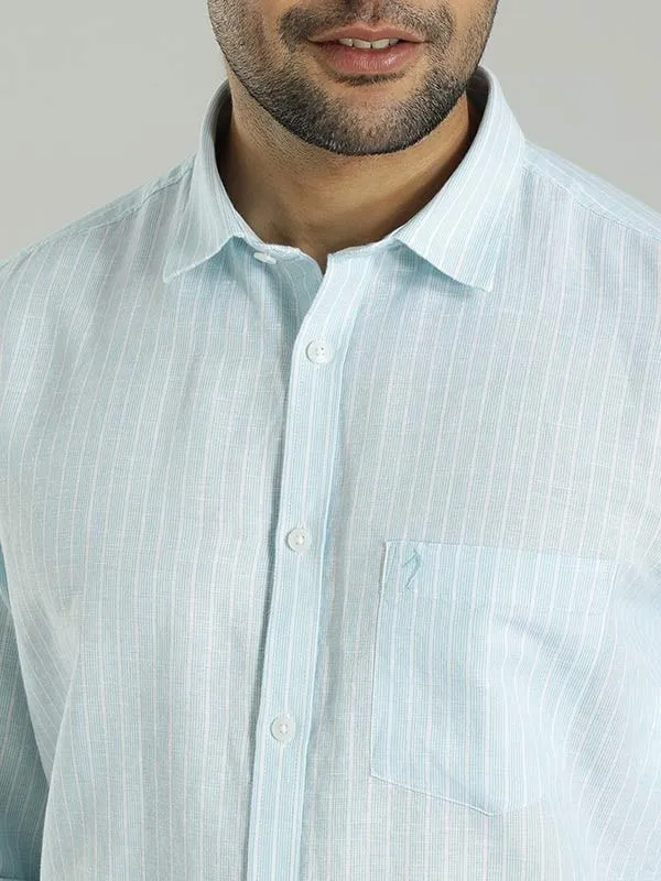 Men Striped Full Sleeve Cotton Blend Shirt