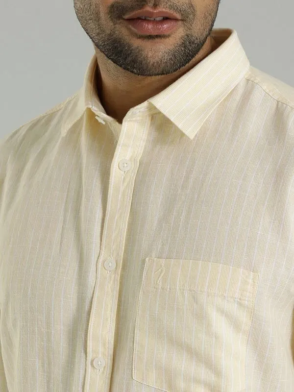 Men Striped Full Sleeve Cotton Blend Shirt