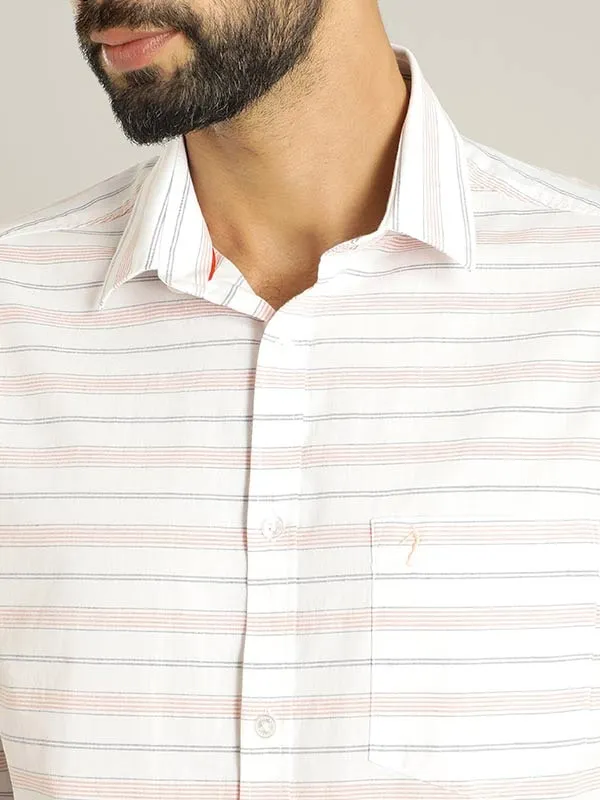 Men Striped Full Sleeve Cotton Blend Shirt
