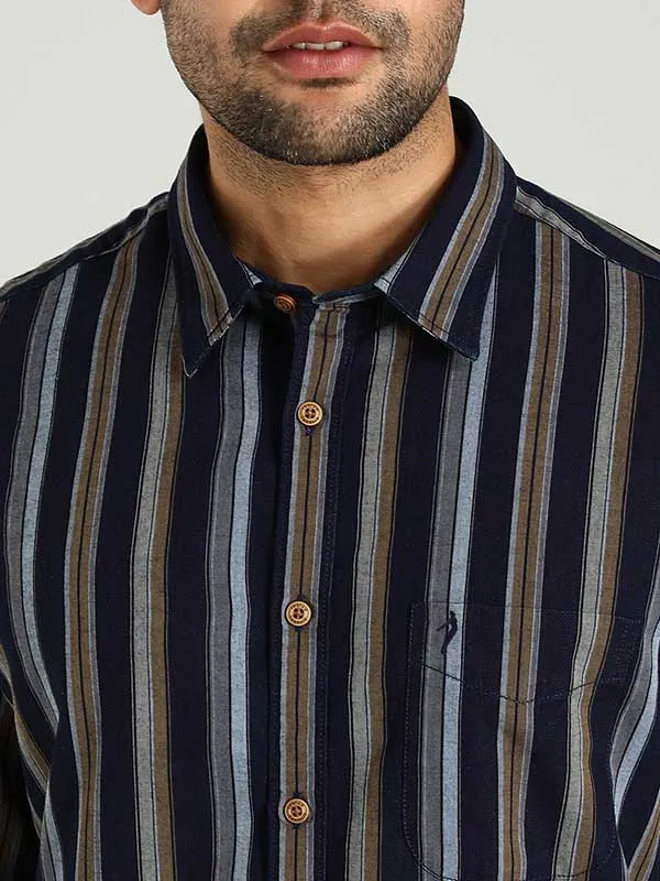 Men Striped Full Sleeve Cotton Shirt