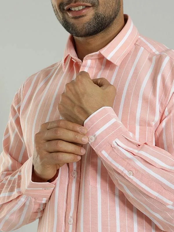 Men Striped Full Sleeve Cotton Shirt