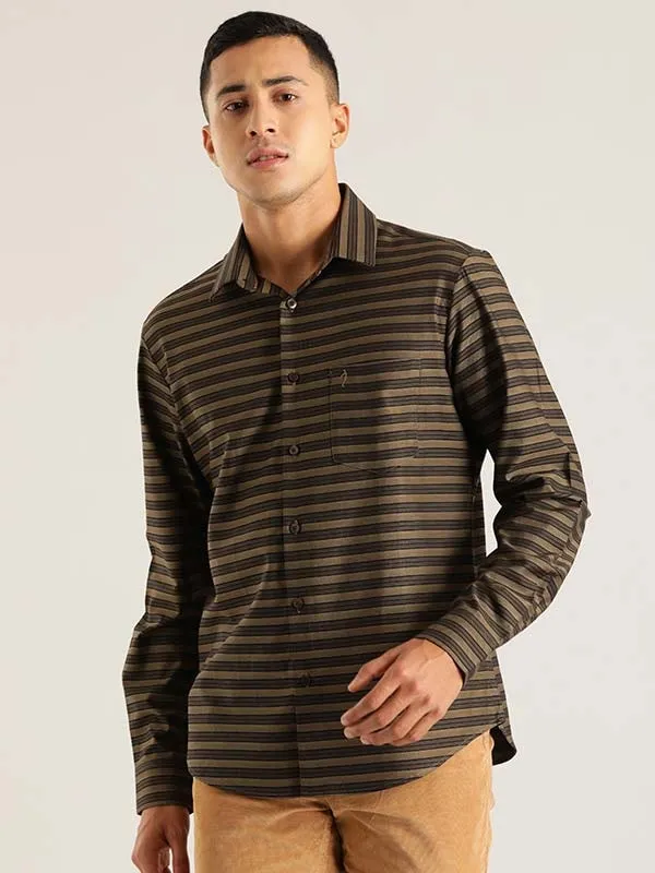 Men Striped Full Sleeve Cotton Shirt