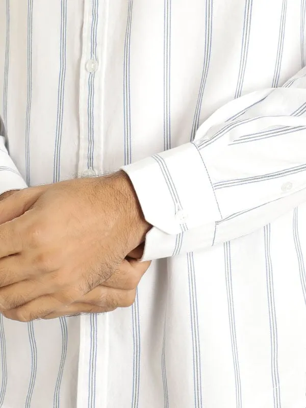 Men Striped Full Sleeve Cotton Shirt