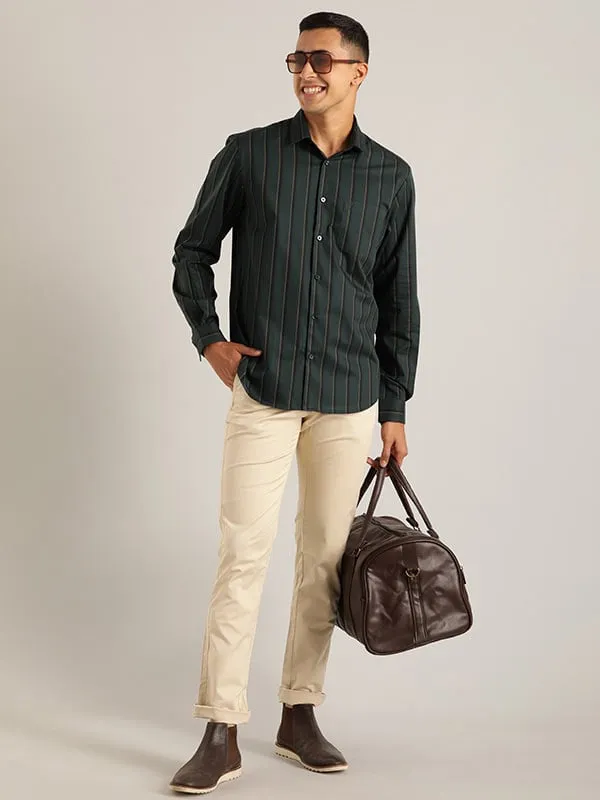 Men Striped Full Sleeve Cotton Shirt