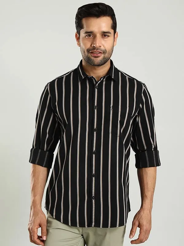 Men Striped Full Sleeve Cotton Shirt