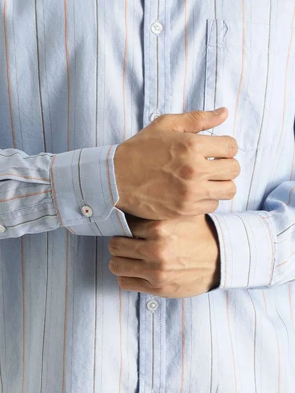 Men Striped Full Sleeve Cotton Shirt