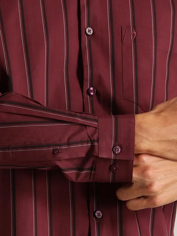 Men Striped Full Sleeve Cotton Shirt