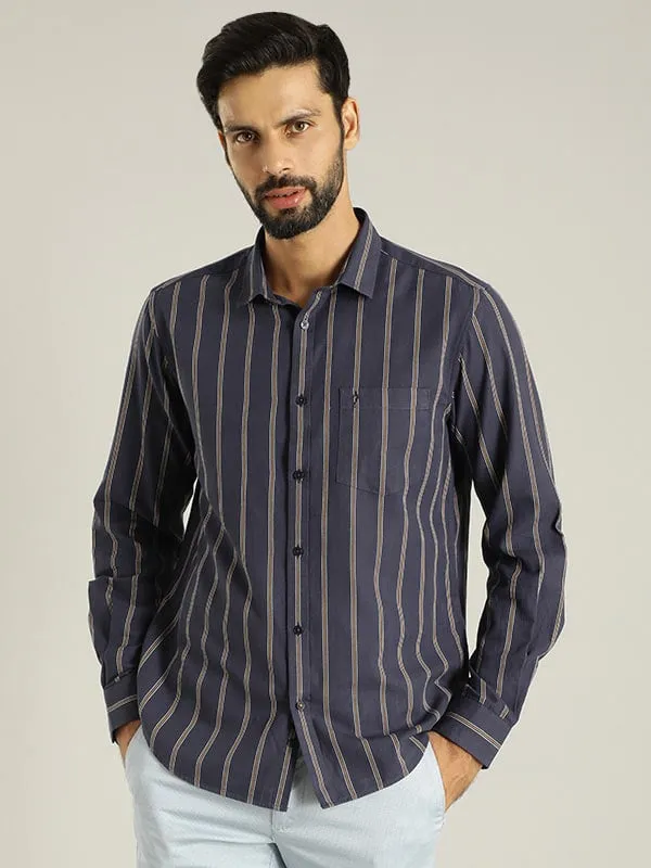 Men Striped Full Sleeve Cotton Shirt