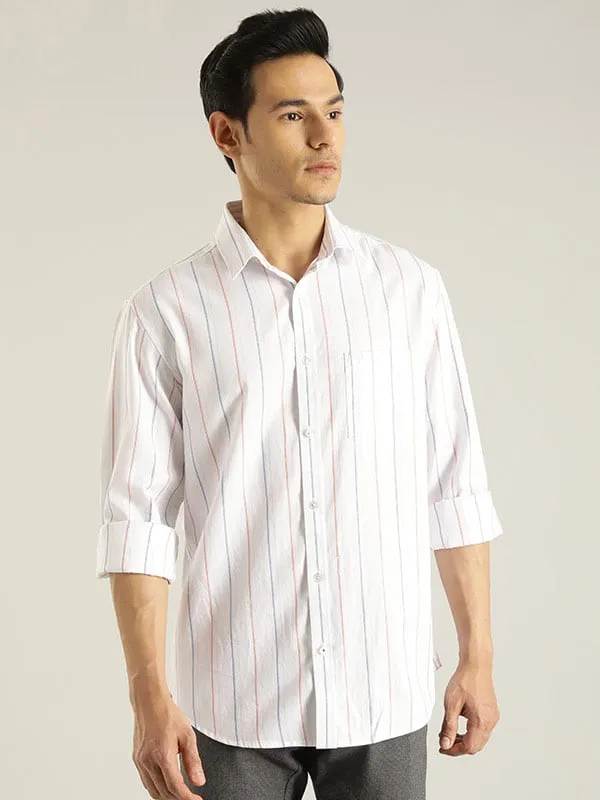 Men Striped Full Sleeve Cotton Shirt