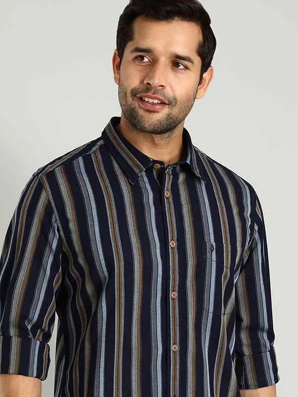 Men Striped Full Sleeve Cotton Shirt