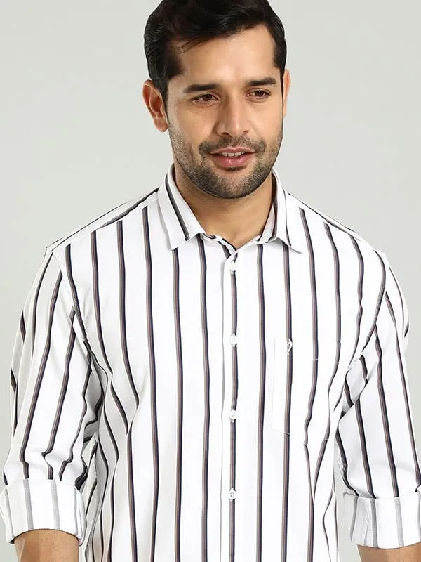 Men Striped Full Sleeve Cotton Shirt