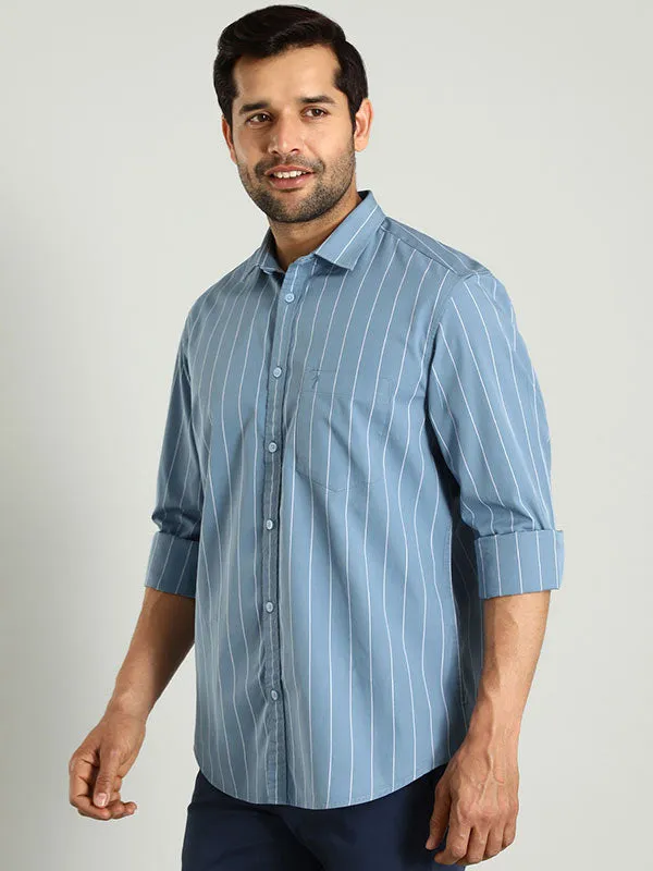 Men Striped Full Sleeve Cotton Shirt