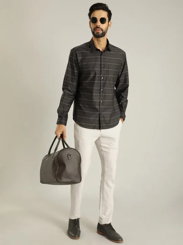Men Striped Full Sleeve Cotton Shirt