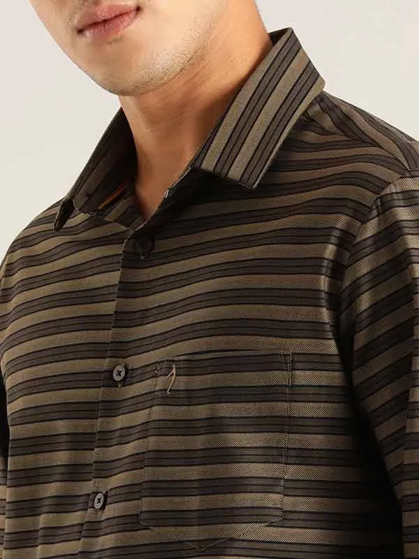 Men Striped Full Sleeve Cotton Shirt
