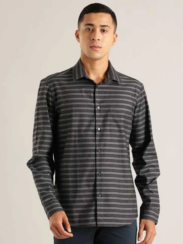 Men Striped Full Sleeve Cotton Shirt
