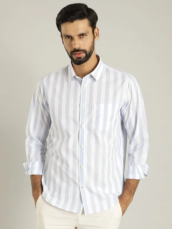Men Striped Full Sleeve Cotton Shirt