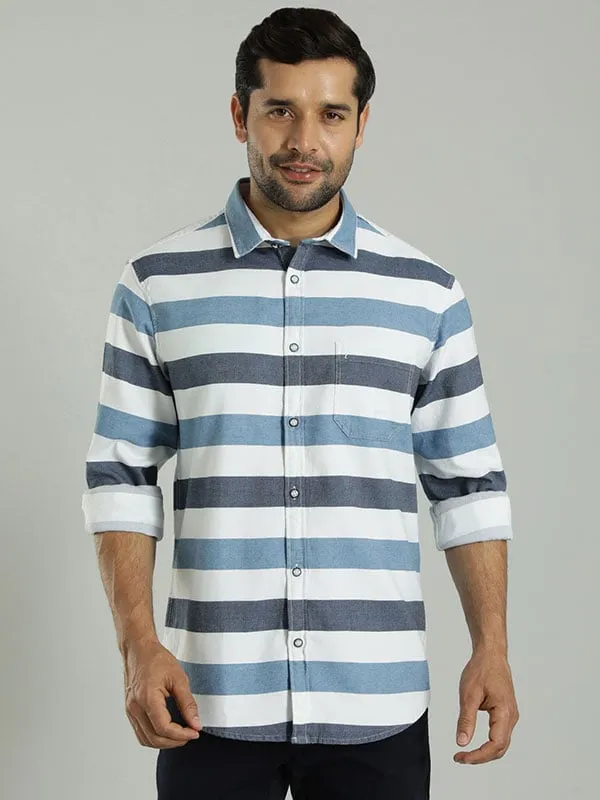 Men Striped Full Sleeve Cotton Shirt