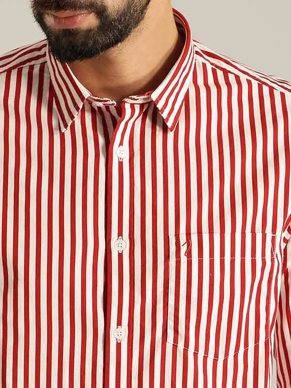 Men Striped Full Sleeve Cotton Shirt