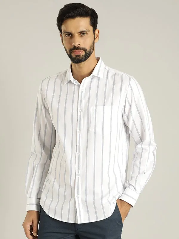 Men Striped Full Sleeve Cotton Shirt