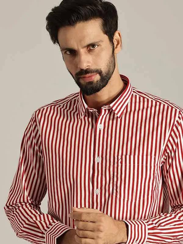 Men Striped Full Sleeve Cotton Shirt