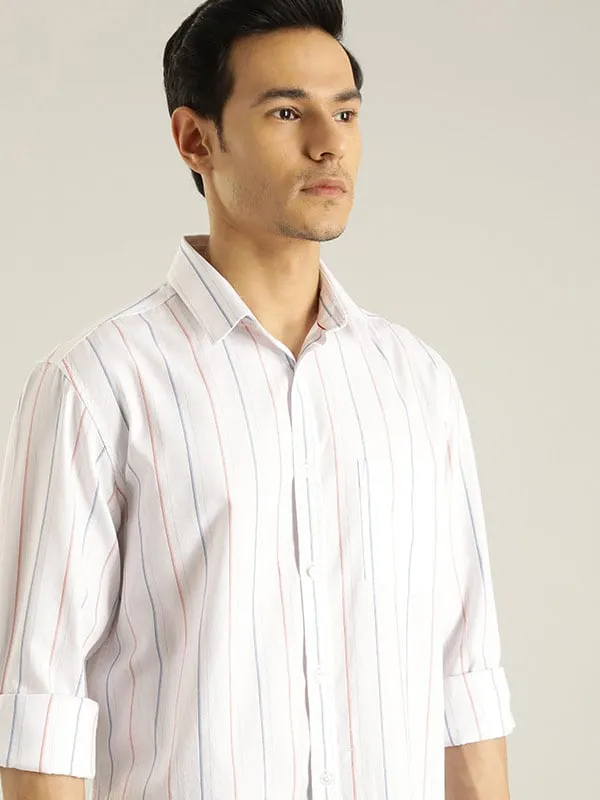 Men Striped Full Sleeve Cotton Shirt