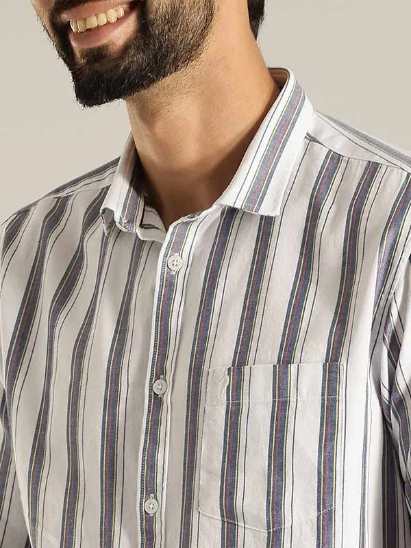 Men Striped Full Sleeve Cotton Shirt