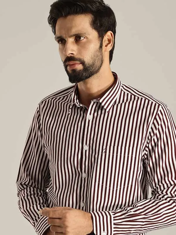 Men Striped Full Sleeve Cotton Shirt