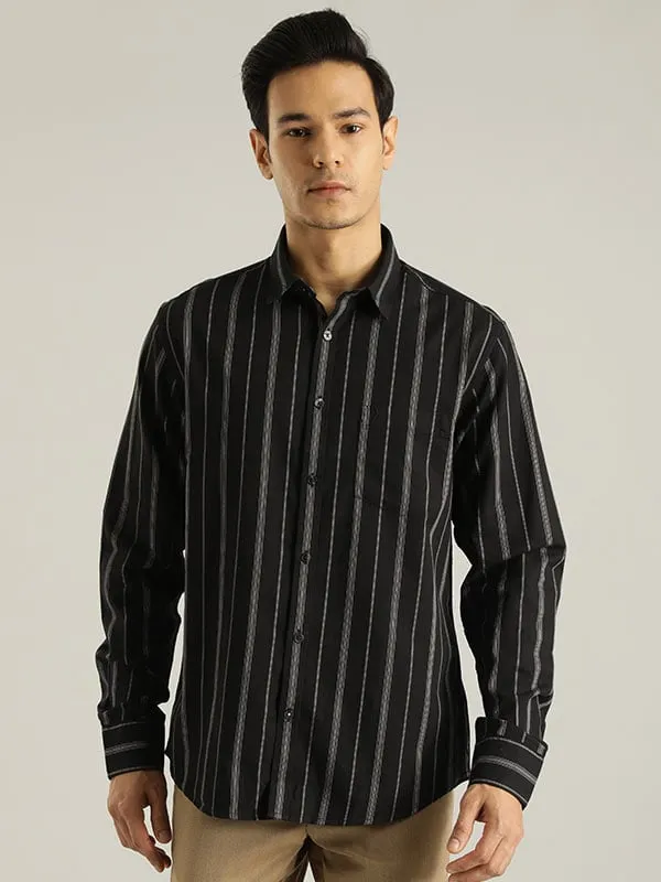 Men Striped Full Sleeve Cotton Shirt