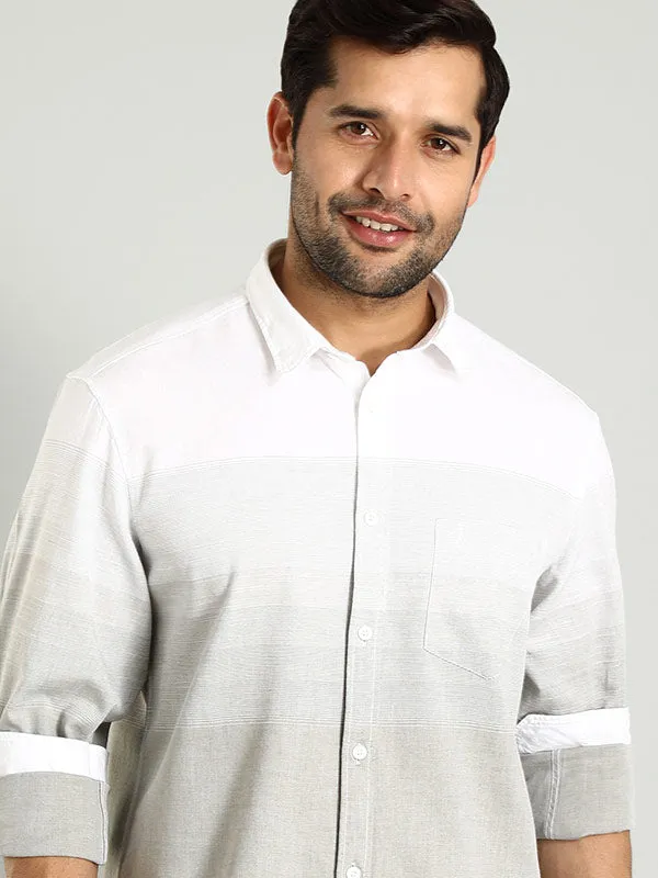Men Striped Full Sleeve Cotton Shirt