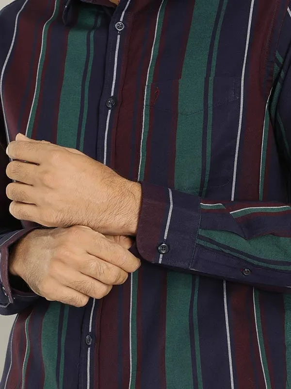 Men Striped Full Sleeve Cotton Shirt