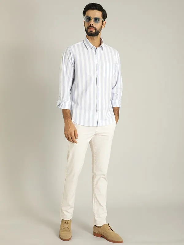 Men Striped Full Sleeve Cotton Shirt