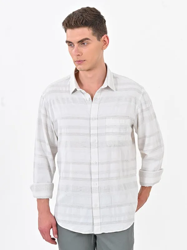 Men Striped Full Sleeve Cotton Shirt