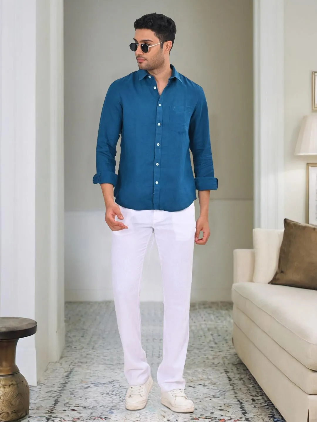 Men Striped Full Sleeve Cotton Shirt