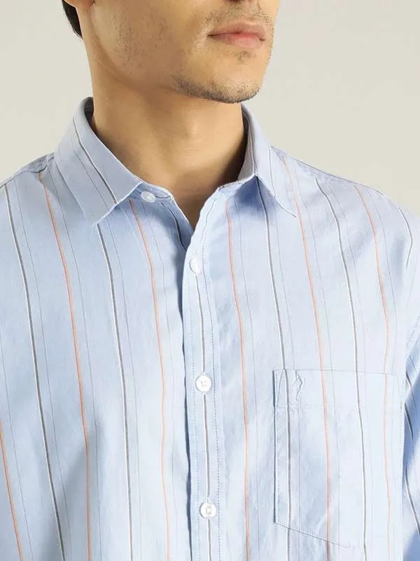 Men Striped Full Sleeve Cotton Shirt
